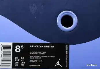 RETRO LIKE 11 UNIVERSITY 378037-123 MENS AIR '82" JORDAN "WIN BLUE 0502